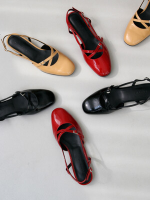 Robin x-strap sling back shoes_CB0081(3colors)