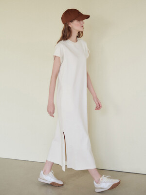 AVEC HACIE COTTON LONG DRESS [IVORY]