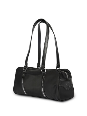 line boston bag (라인보스턴백) - glossy black