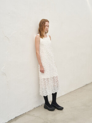 Lace A-Line Dress (Off White)