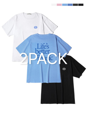 [2PACK] Music printing T-shirt_6 COLOR