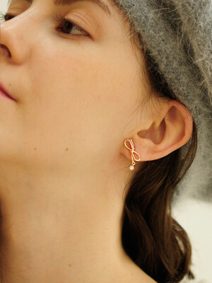 silver riboni earring