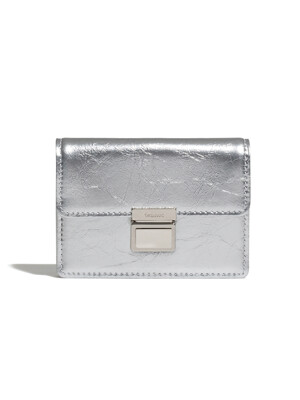 CRINKLE PUSH ACCORDION POCKET D - SILVER