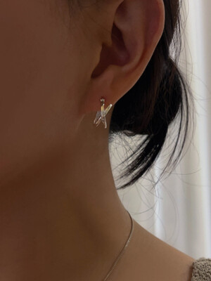 [92.5 silver]x hook onetouch earrings