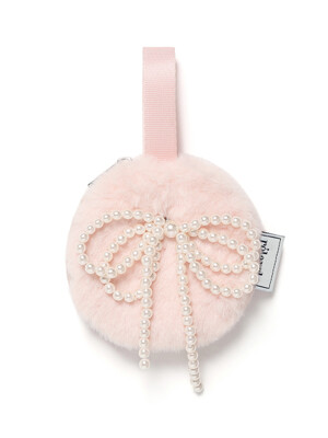 PEARL RIBBON ORNAMENT PINK