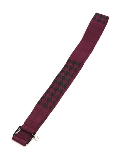 Hounds tooth Check Hair tie Band / Plum