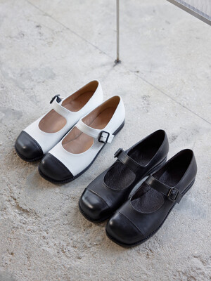 BMP22211 COMBI PEBBLE MARYJANE LOAFER / 2 color