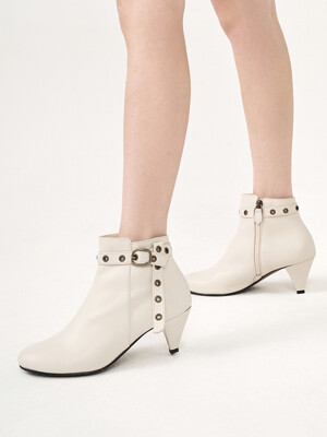 Planel Ankle Boots Creme White