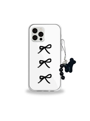 [SET] Present series : Black ribbon phone case