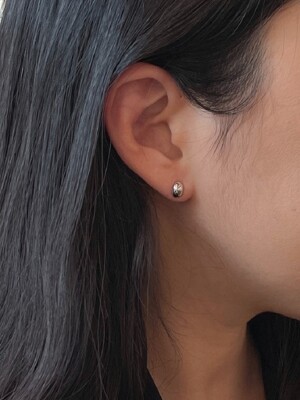 soy bean silver earrings