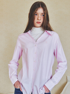 Anemoia Regular Stripe Cotton Shirt [PINK]