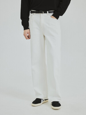 Twill Semi Wide Cotton Pants(3color)