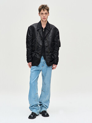 FLIGHT BOMBER BLAZER awa579m(BLACK)