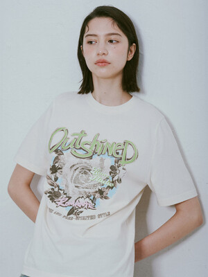 Outshined Graphic T-shirt in Cream VW4ME041-9A