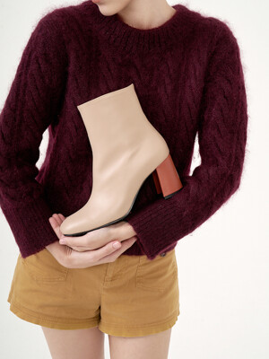 Manon Ankle Boots Rose Beige