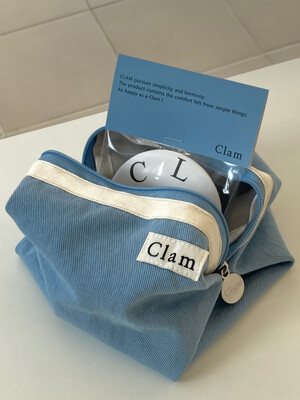 Clam round pouch _ Lagy blue