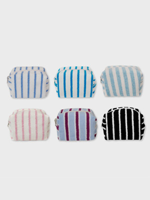 Stripe terry pouch (6colors)