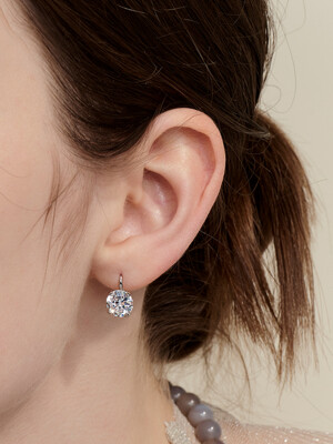 8mm cubic hook earring