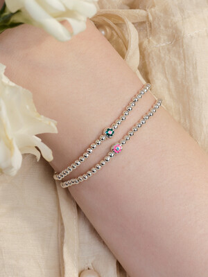 [sv925] flower ball bracelet