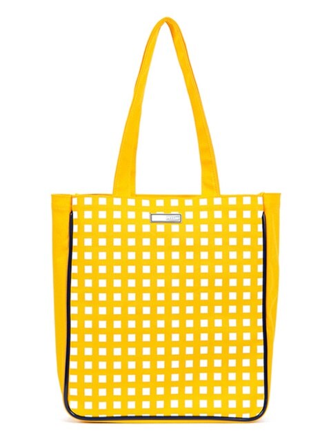 print canvas bag yellow