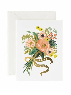 Best Wishes Bouquet Card 웨딩 카드