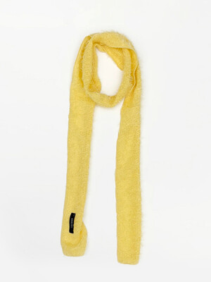 Hairly Knit Muffler Scarf (Yellow)