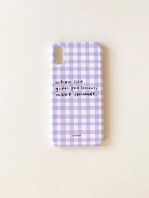 Lemonade case - lilac check