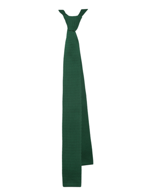Green Slim Knit Tie