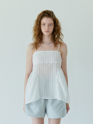 SIDE PUFF BLOUSE / WHITE