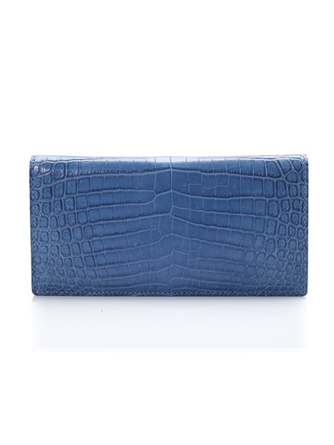 [악어가죽지갑] slim wallet Sapphire blue