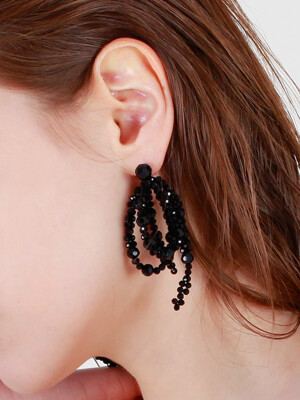 Black Crystal Ivy Earring