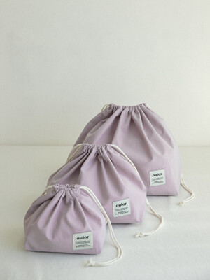 ouior chubby string pouch_lilac forest