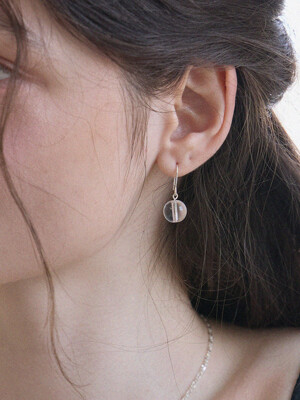 Clear ball earring