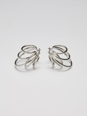 5 Layered Hoops_Silver
