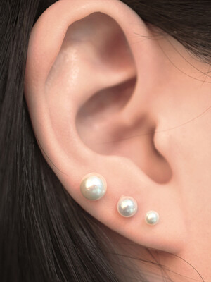 [Silver925] LU172 Basic pearl earrings