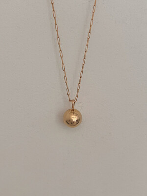 silver925 ball long necklace (gold)