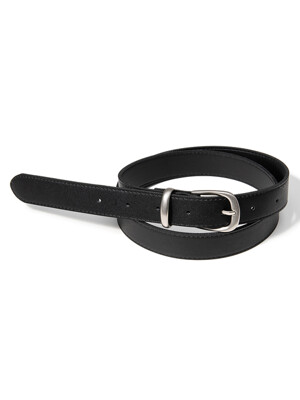 (W) basic western fake leather belt (T020_black)