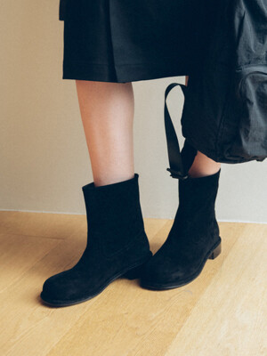 Around ankle boots Suede Black