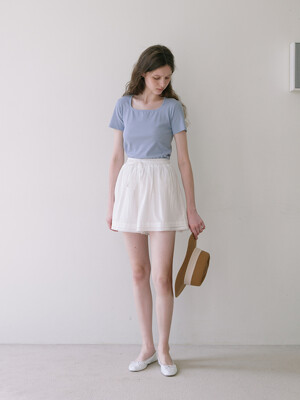 Lace Banding Shorts - Ivory