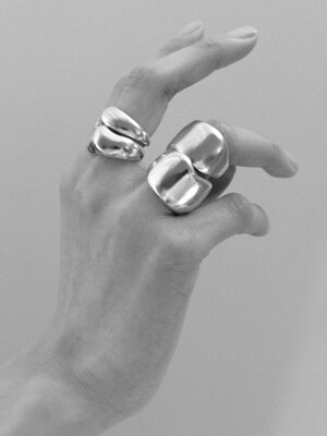 Melt bold ring silver