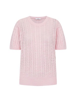 Cable Crew-neck Knit Top[LMBCSUKN193]-3color