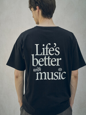 T20046 Music printing T-shirt_Black