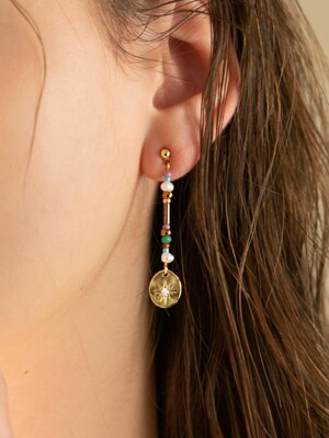 gold noon earrings