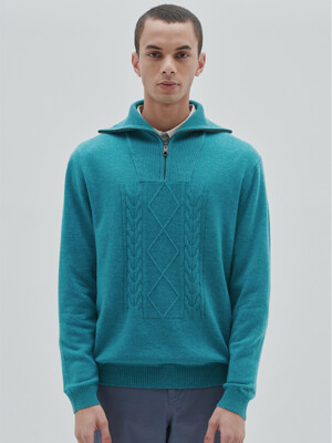 Quolting pullover(Emerald green)