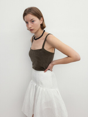 Jacquard short skirt (white / black)