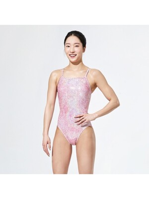 [10%할인][배럴] 우먼 옵티컬 리플렉션 V백 원피스 수영복 핑크샌드비치 (B4SWSWS016PSC)