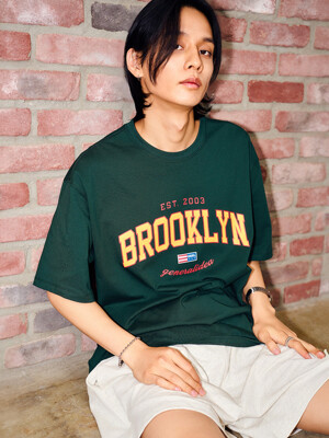 MAN 브루클린 반팔 티셔츠 [DARK GREEN] / SBD2U01015