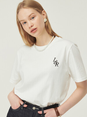 Signature Logo Half-Sleeve T-shirt  [white]