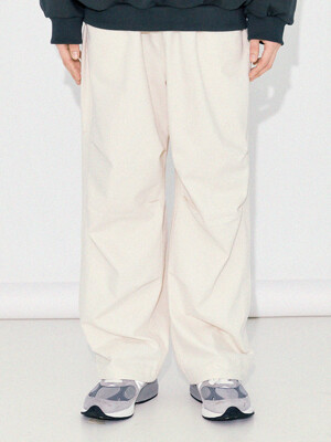 Unmodified Denim String Wide Pants P16 Ivory