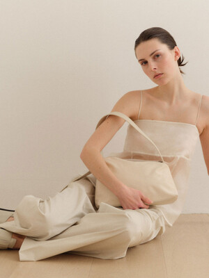Rowie nylon shoulder bag Ivory